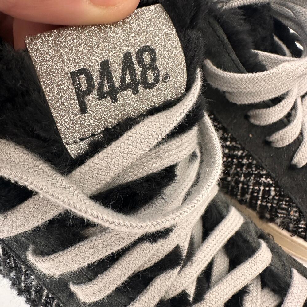 P448 Skate Faux Fur Trim High Top Sneakers // 39 - Picture 3 of 10